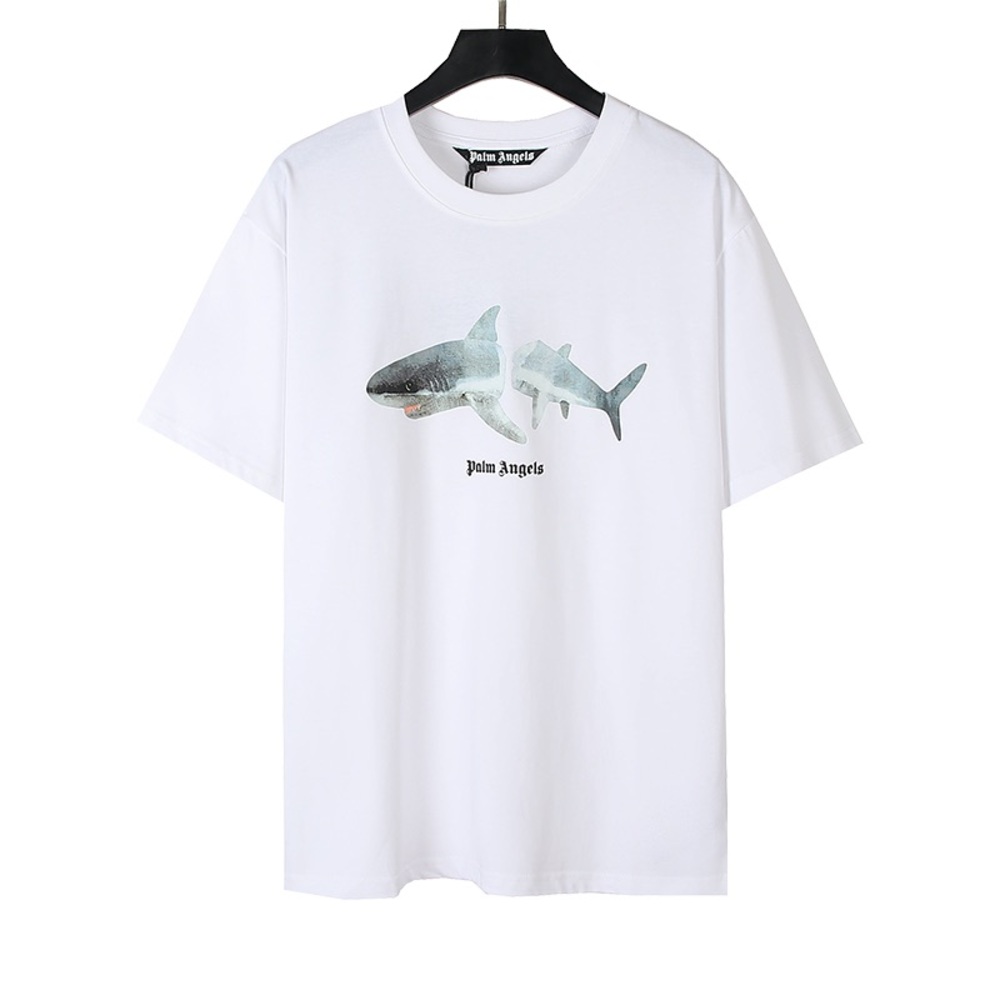 Palm Angels Black and White Short Sleeve Tee